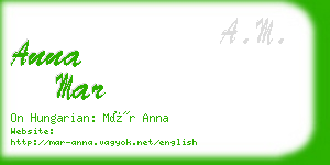 anna mar business card